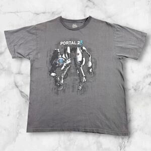 Vintage Portal 2 ATLAS & P-body Promo Shirt Size LARGE Jinx Gaming Official